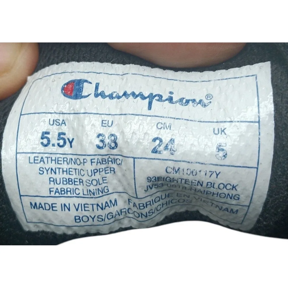 Champion 93Eighteen Block Youth size 5.5Y‎ sneakers Pink/Multi CHAMPION SHOES